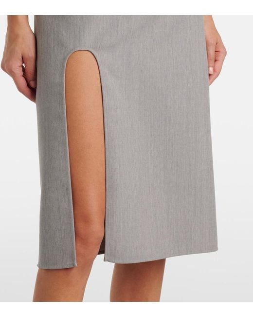 Stella McCartney Gray Wool Pencil Skirt