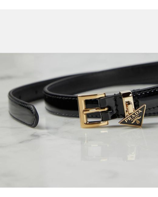 Prada Black Symbole Charm Belt