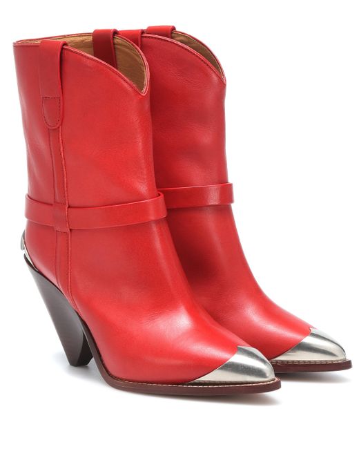 isabel marant boots red