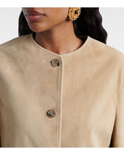 Nour Hammour Natural Suede Jacket