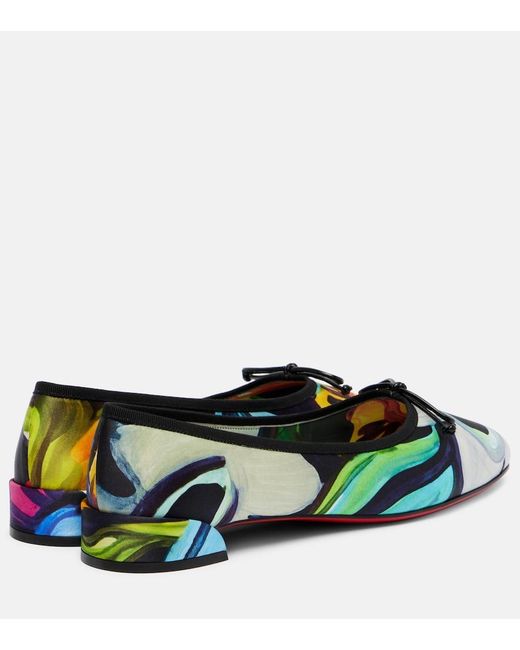 Christian Louboutin Yellow Sweetie Jane Satin Crepe Ballet Flats