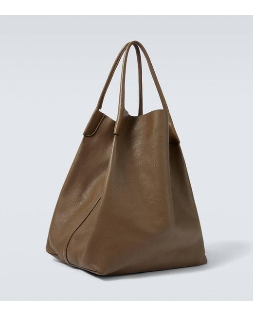 Loro Piana Brown Bale Extra Large Leather Tote Bag for men
