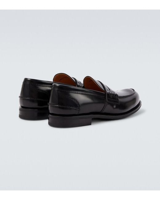 Church's Black Pembrey Leather Penny Loafers for men