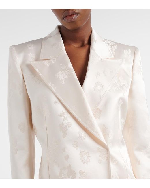 Gabriela Hearst Natural Aleah Embroidered Silk Blazer