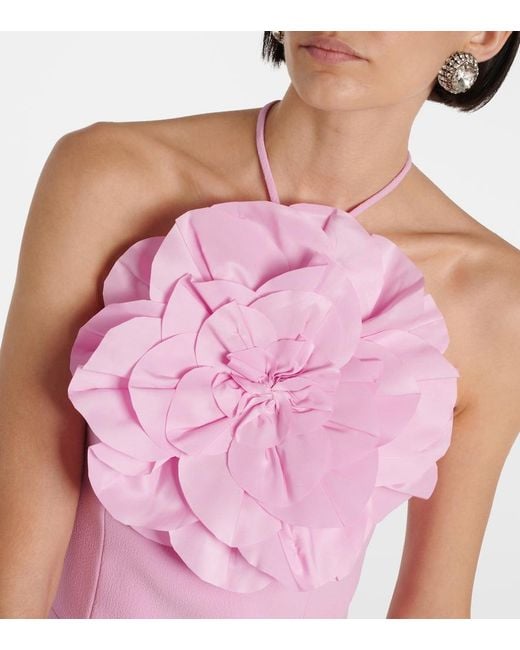 Rebecca Vallance Pink Odetta Floral-Applique Minidress
