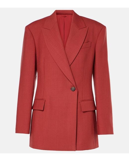 Brunello Cucinelli Red Wool Blazer