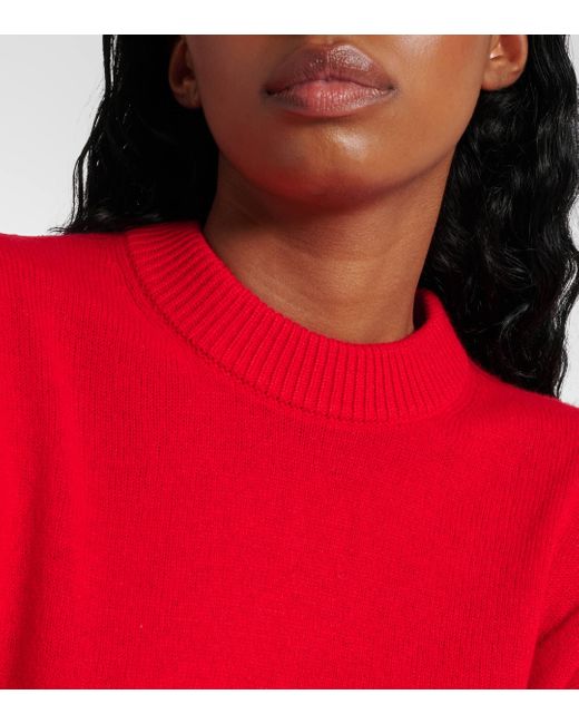 Jardin Des Orangers Red Wool And Cashmere Sweater