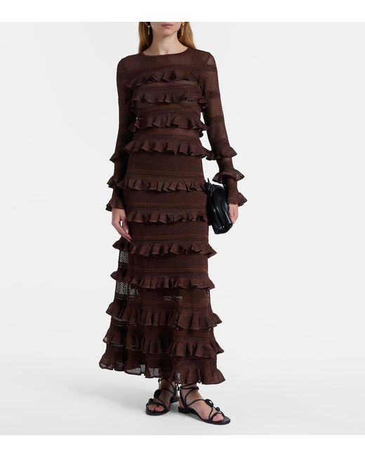 Jupe Longue Hypnotic Zimmermann en coloris Brown