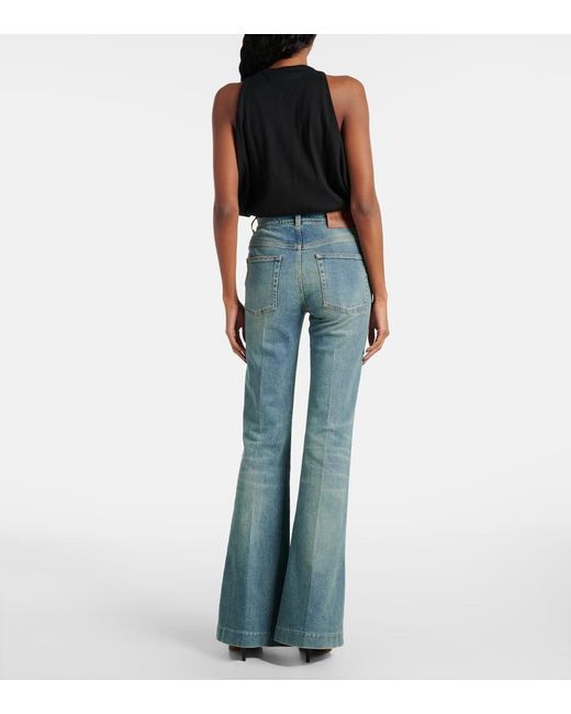 Jeans Flared di Alexander McQueen in Blue