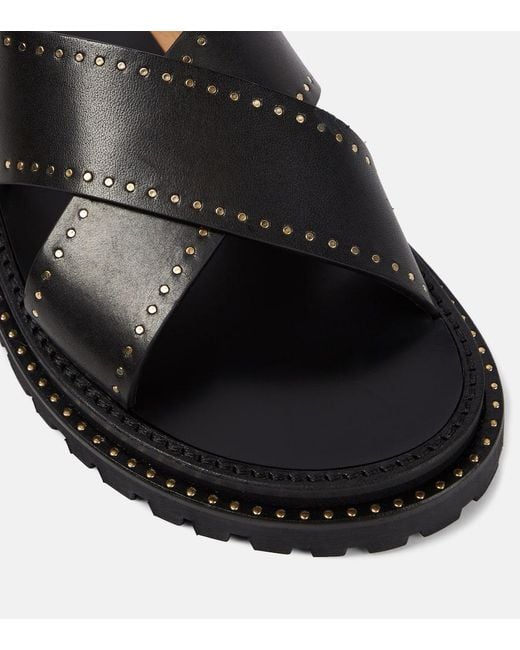 Sandalias de piel Baem con tachuelas Isabel Marant de color Black
