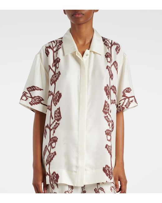 Asceno White Montauk Silk Twill Shirt