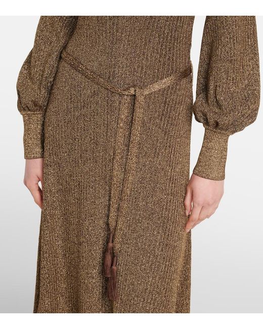 Tom Ford Brown Open-Back Maxi Dress