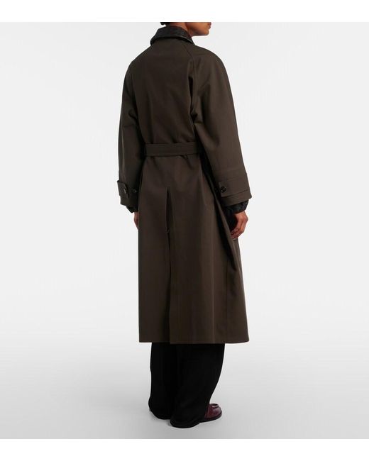 Bottega Veneta Brown Intrecciato Cotton-Blend Trench Coat