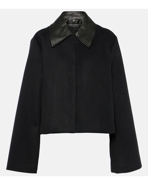 Proenza Schouler Black Cropped Wool-blend Jacket