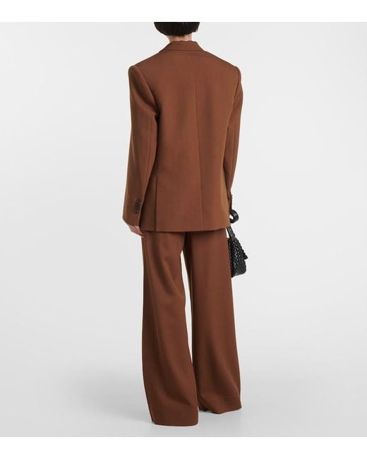 Wardrobe NYC Brown Double-Breasted Wool Blazer