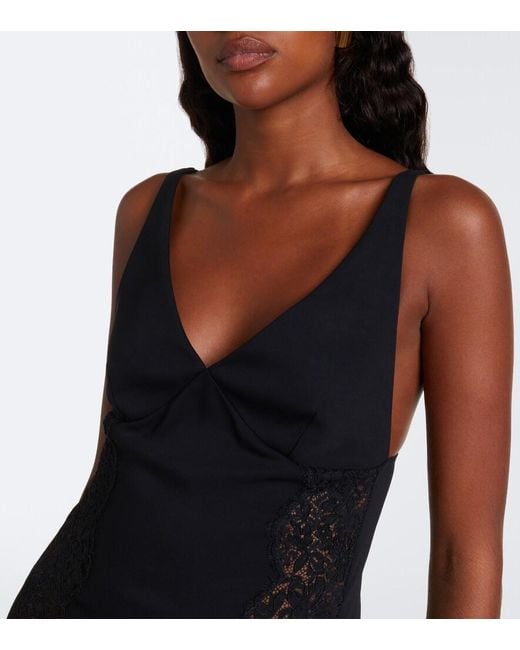 Stella McCartney Black Lace-Trimmed Minidress