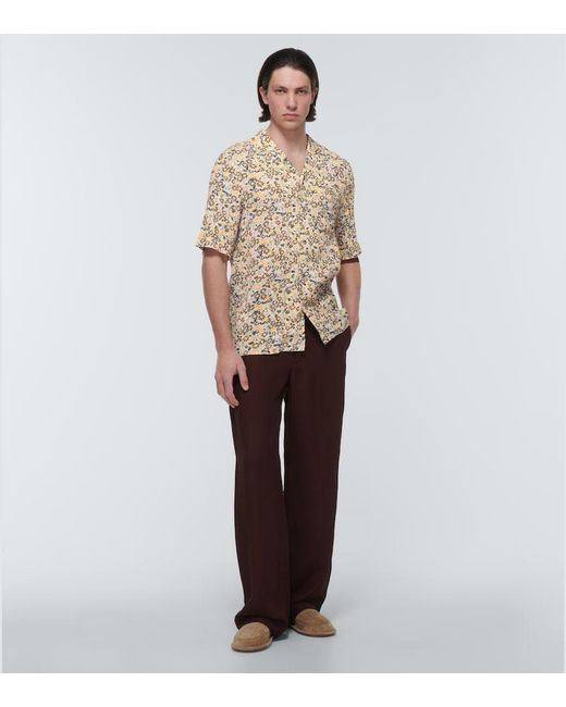 Nanushka Natural Floral Printed Shirt for men