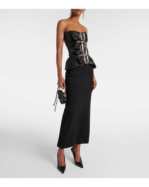 Jean Paul Gaultier Black Robe Mit Leder