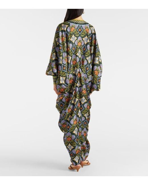 ALÉMAIS Black Kaftan Cece Aus Seide