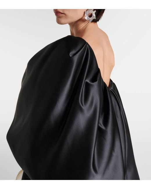 Simone Rocha Black Bow-detail Off-shoulder Minidress