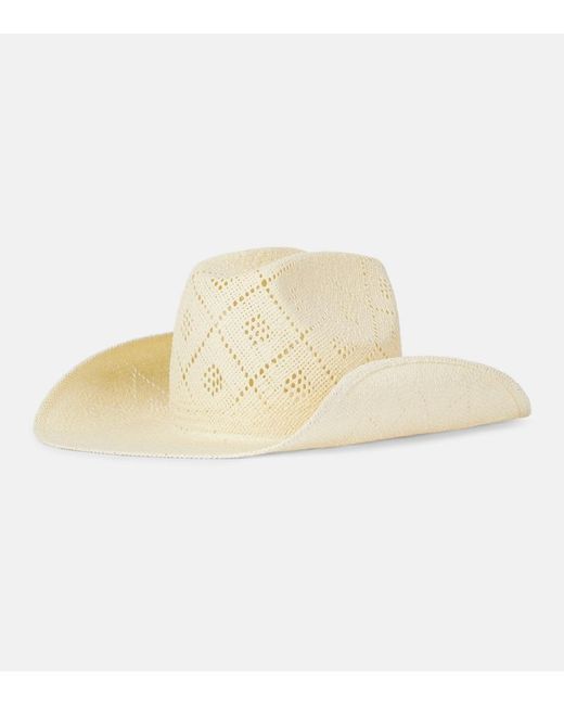 Ruslan Baginskiy Natural Logo Straw Boater Hat