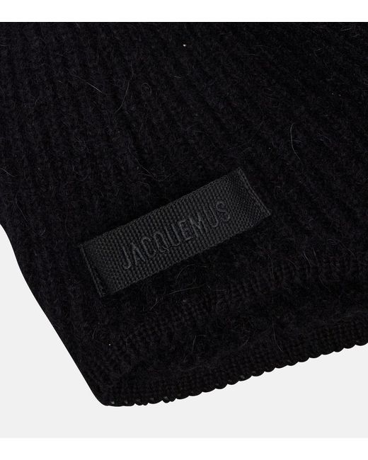 Capucha Gros Grain En Mezcla De Alpaca Jacquemus de color Black