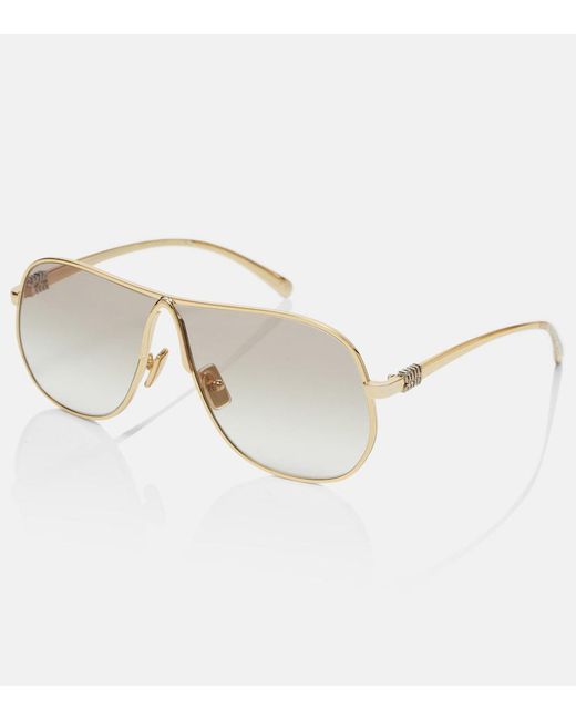 Miu Miu Natural Miu Ombre Aviator Sunglasses