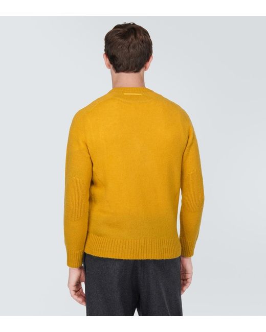 Undercover Yellow Wool Sweater for men