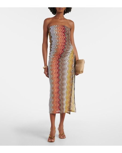 Missoni Multicolor Wave Lame Beach Dress