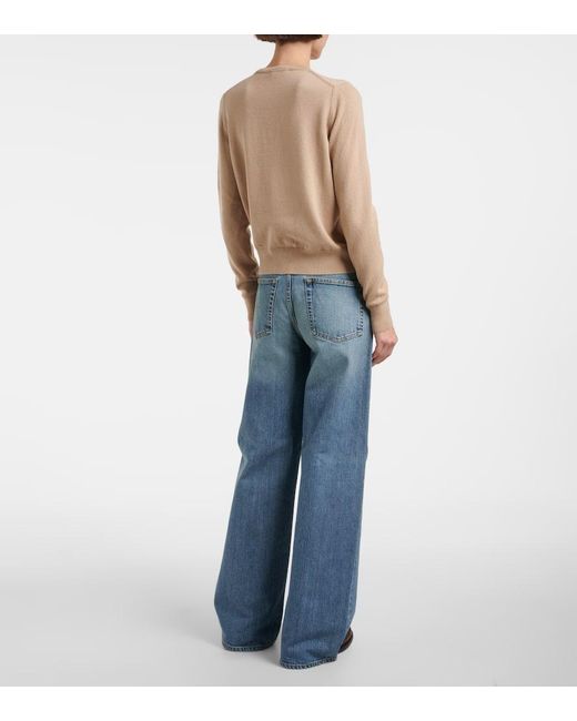 Ralph Lauren Natural Cable-Knit Cashmere Cardigan