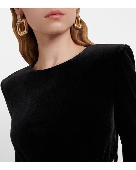 Abito Lungo Con Cut-Out di Self-Portrait in Black