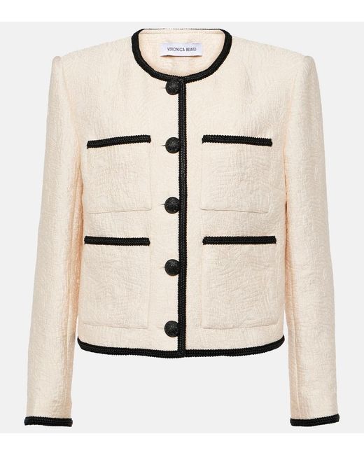 Veronica Beard Natural Darla Jacquard Jacket