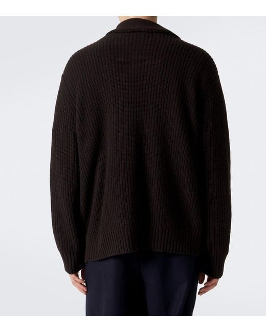 Lisa Yang Black Lyle Double-Breasted Cashmere Cardigan for men