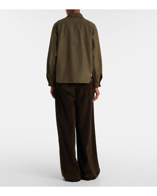 Max Mara Green Benares Wool Shirt