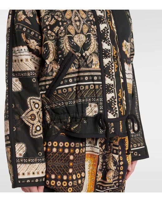Chaqueta Bomber Granger De Algodon Estampada Isabel Marant de color Black