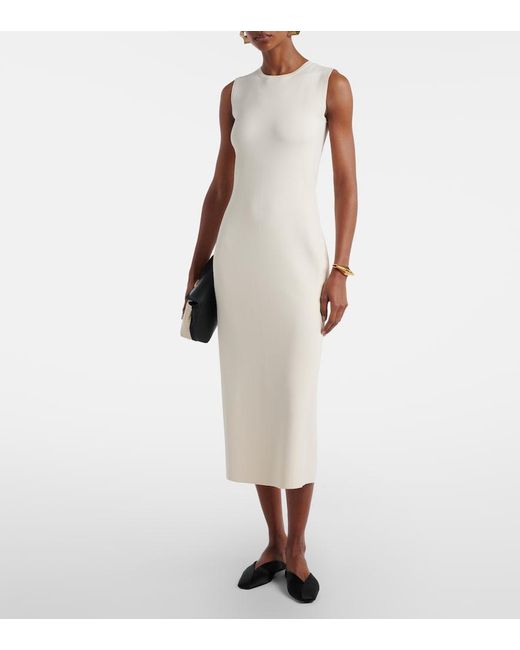 Max Mara White Jersey Maxi Dress