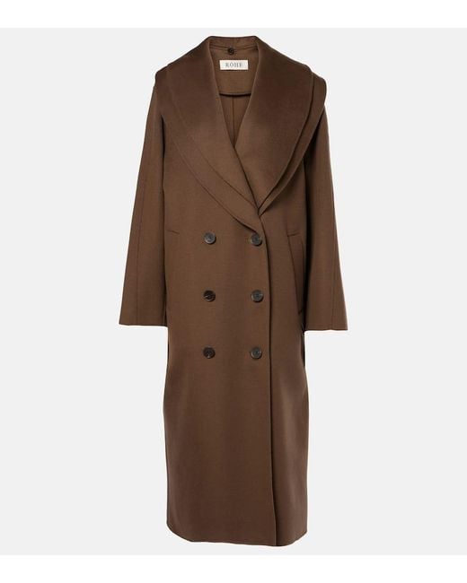 Rohe Brown Scarf-Detail Wool Coat