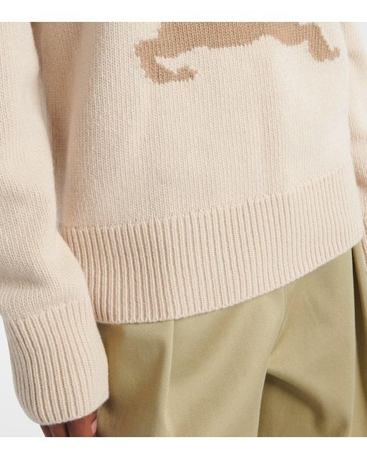 Burberry Natural Wool And Cashmere Sweater