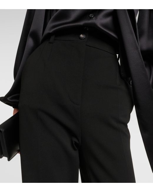 Pantalon evase Milano a taille haute Dolce & Gabbana en coloris Black
