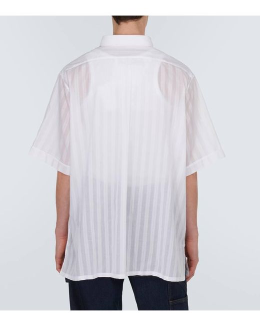 Camicia bowling in voile di cotone di Givenchy in White da Uomo