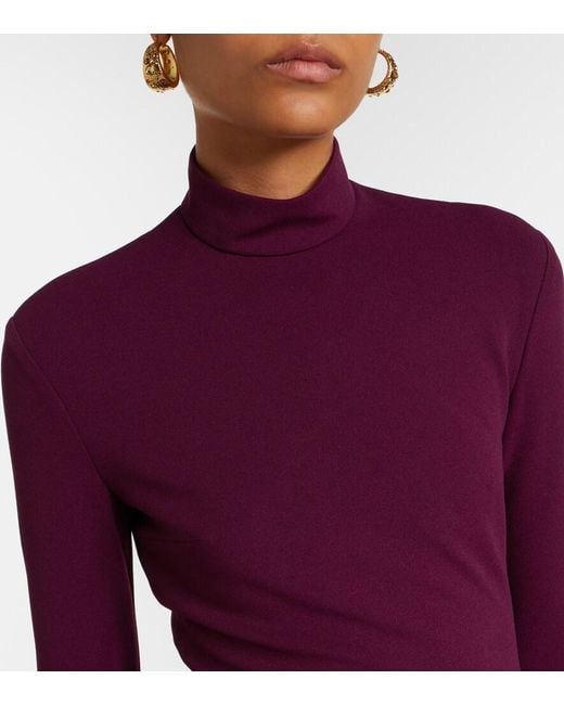 Solace London Purple Viviana Ruffled Gown