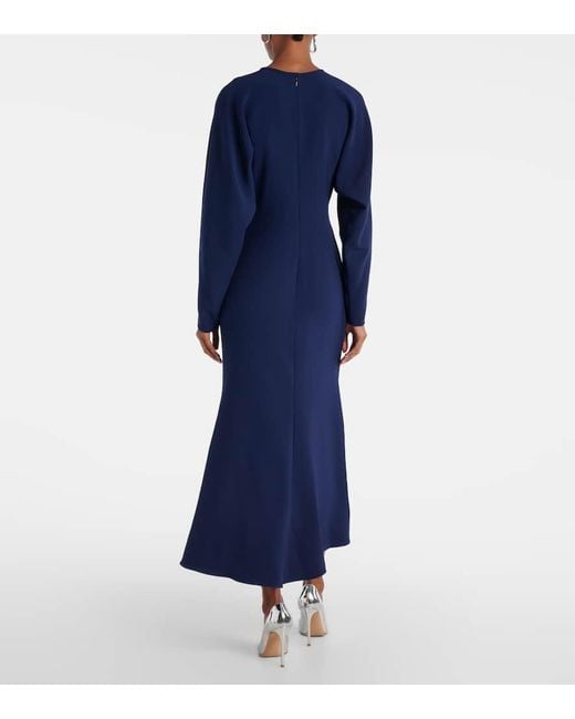 Costarellos Blue Maxikleid Aus Crepe