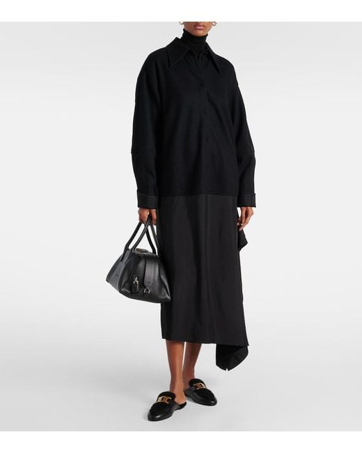 Tod's Black Catena Kate Shearling And Leather Mules