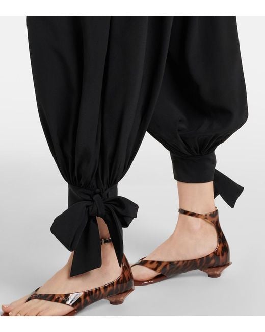 Chloé Black Silk Crepe De Chine Balloon Pants