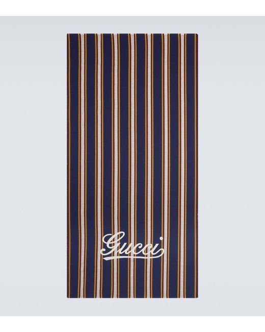 Toalla De Playa De Algodon Gucci de hombre de color Blue