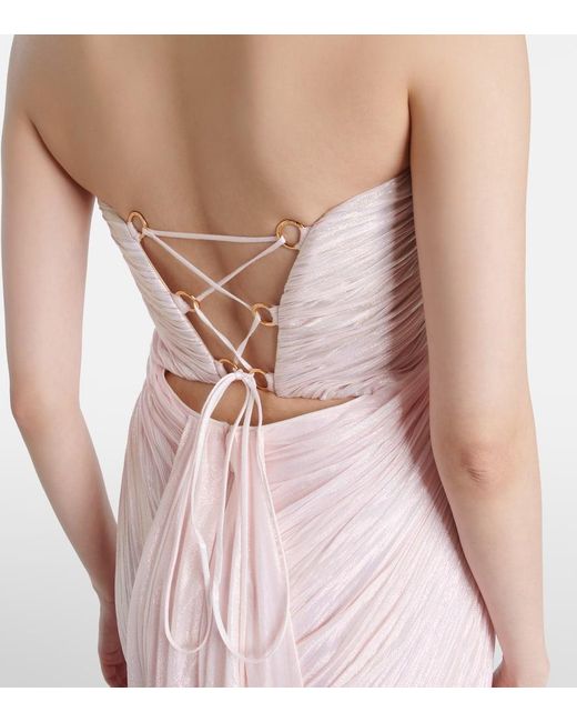 Maria Lucia Hohan Pink Robe Meilien Aus Chiffon Aus Einem Seidengemisch