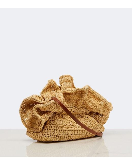 Aquazzura Natural Paradise Raffia Clutch