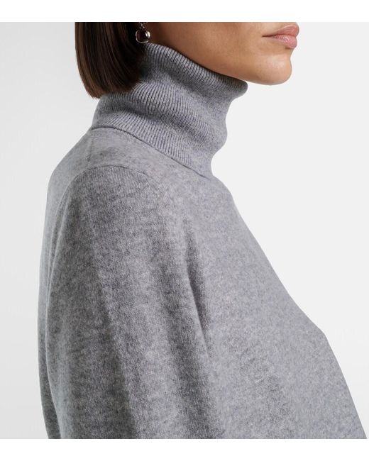 Saint Laurent Cashmere Turtleneck Sweater in Grey | Lyst UK