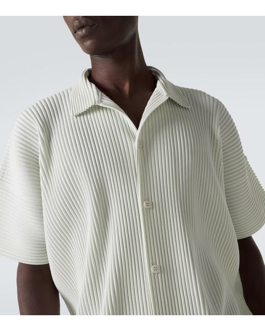 Homme Plissé Issey Miyake White Monthly Colors: May Pleated Shirt for men