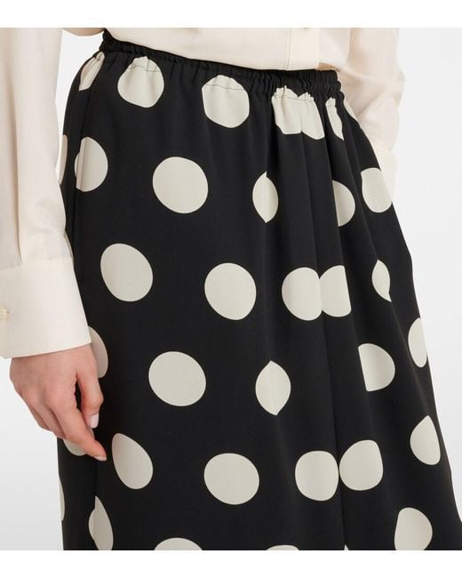 Junya Watanabe Black Polka-Dot Wide-Leg Pants